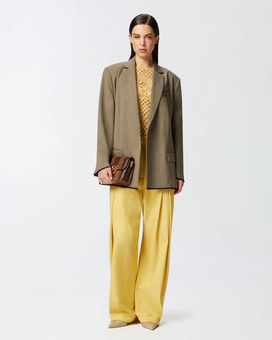 Pantaloni larghi con cinturini in vita Pinko