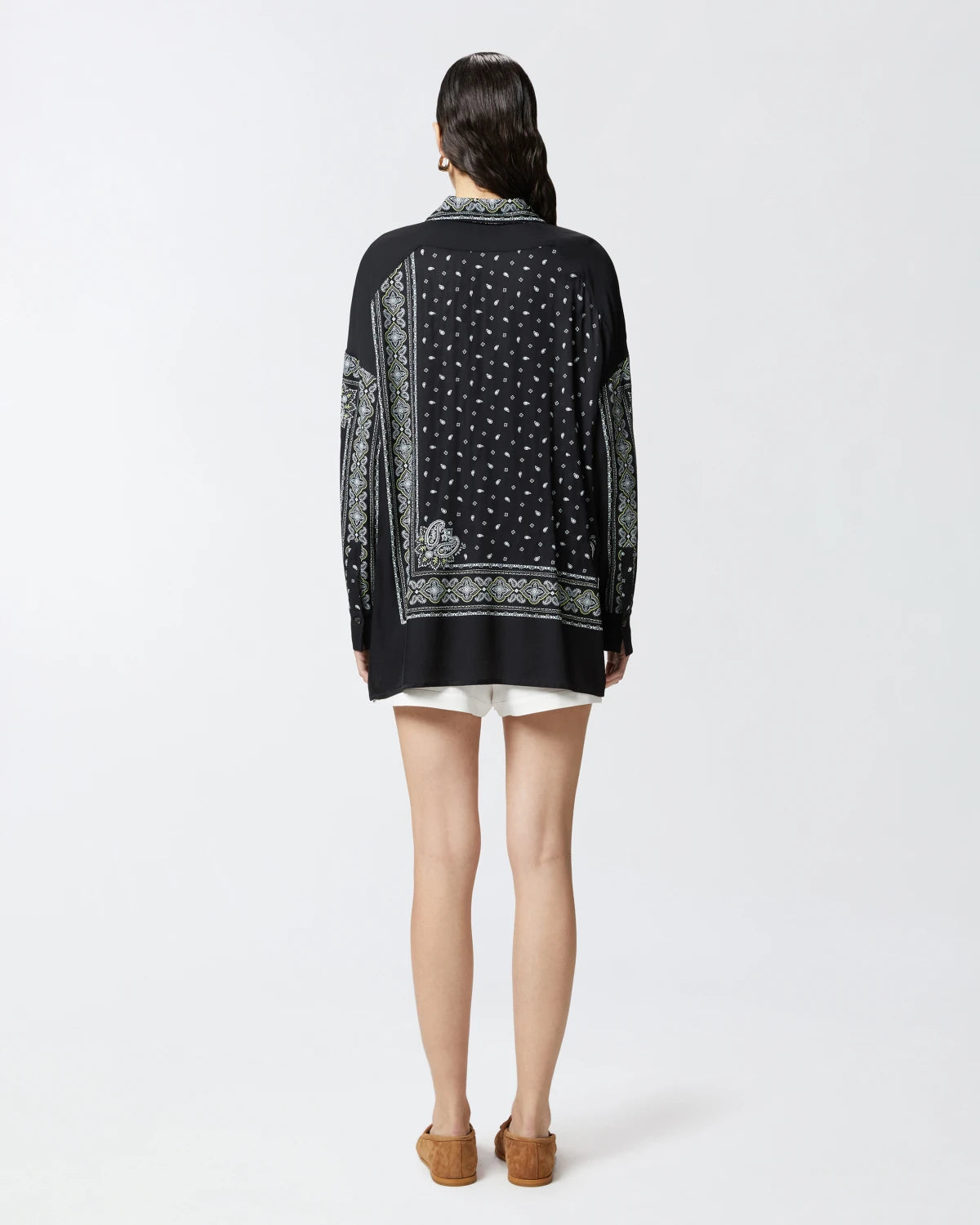Camicia asimmetrica stampa bandana Pinko
