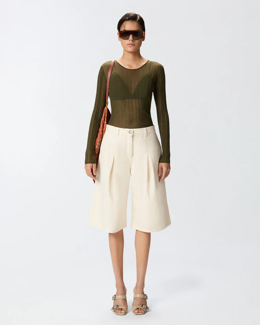 Bermuda ampi in cotone con tasche Pinko