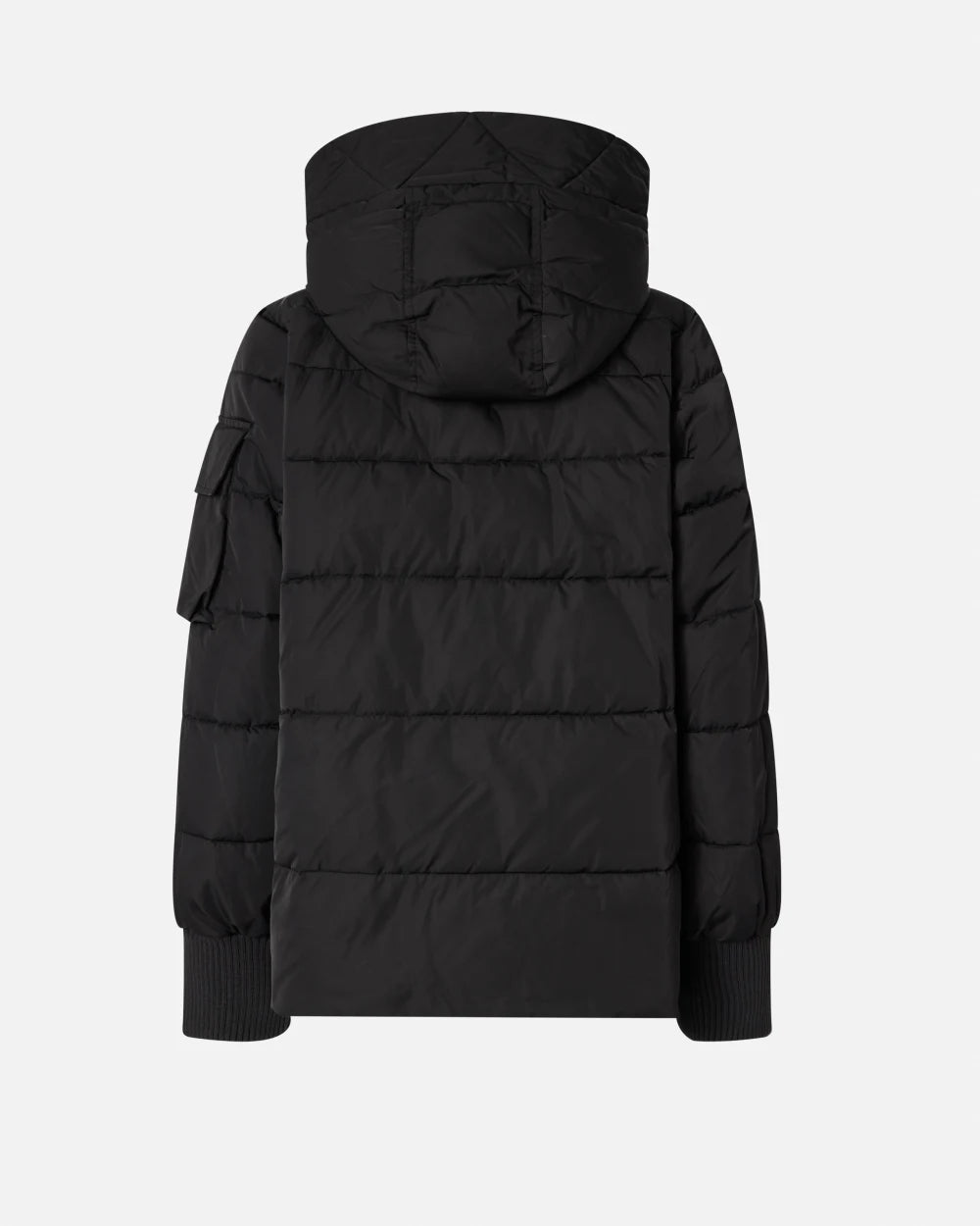 Piumino con cappuccio in tela tecnica Pinko