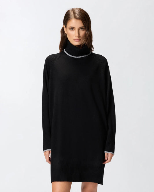 Abito corto in maglia a collo alto Pinko