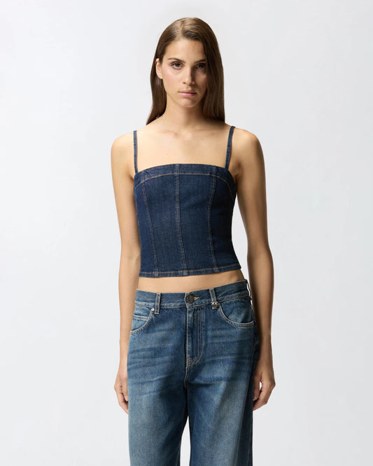 Top bustier denim comfort Pinko