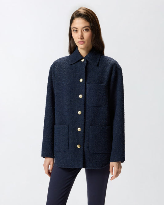 Giacca oversize in tweed fantasia Pinko