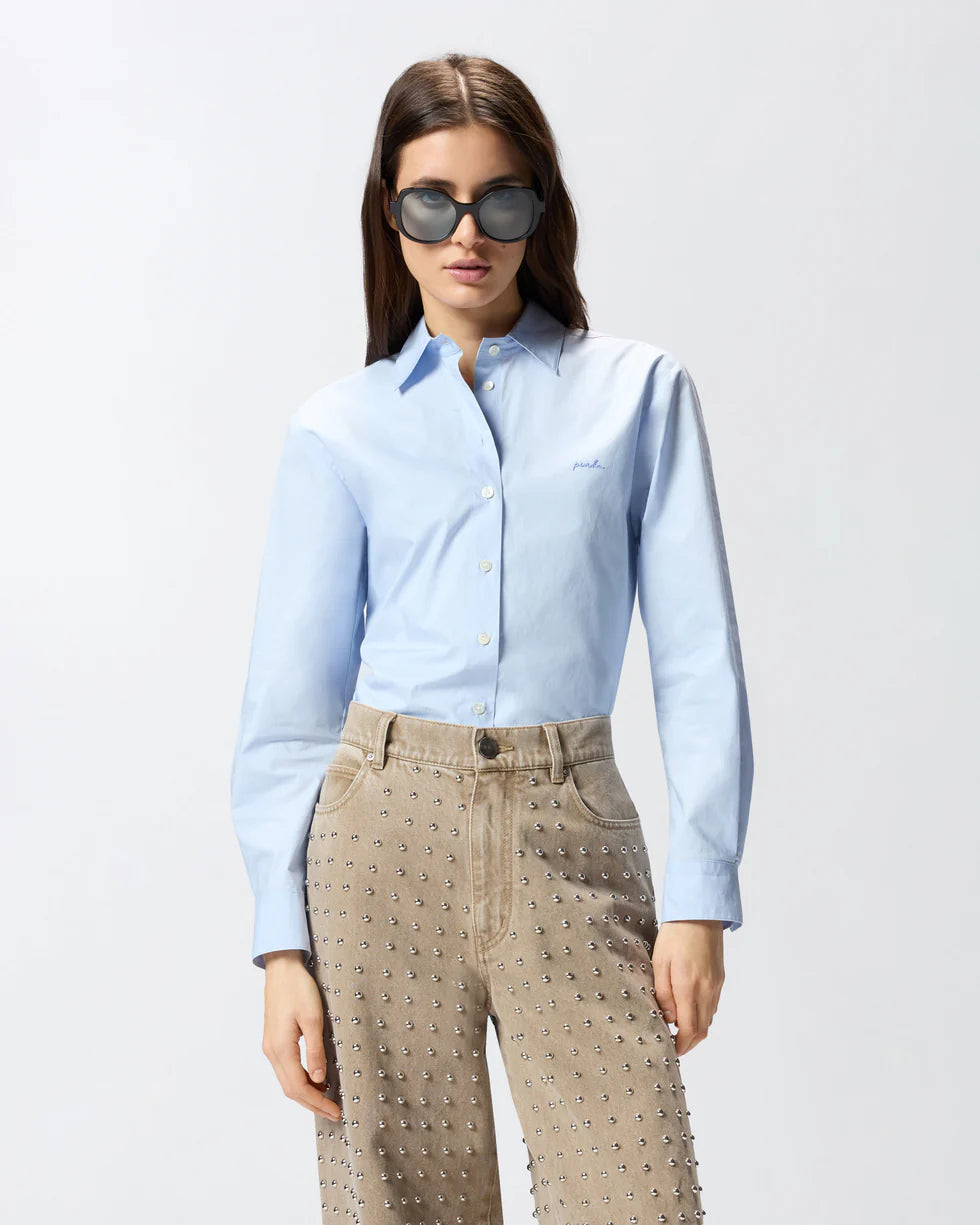 Camicia boxy in popeline Pinko