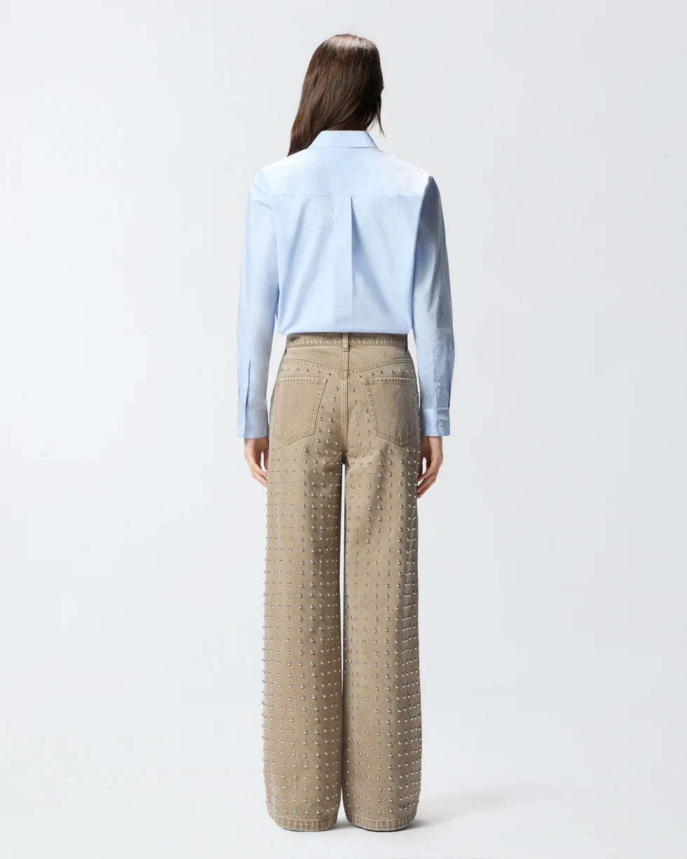 Camicia boxy in popeline Pinko