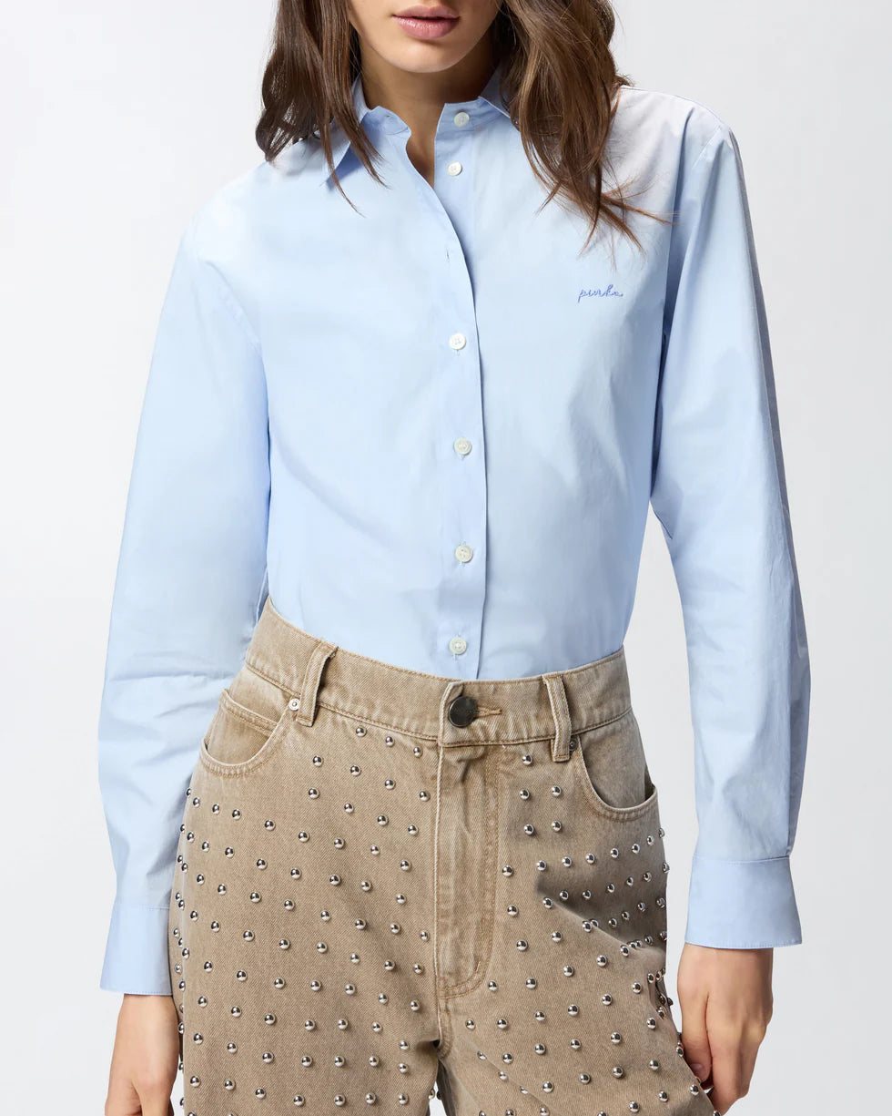 Camicia boxy in popeline Pinko