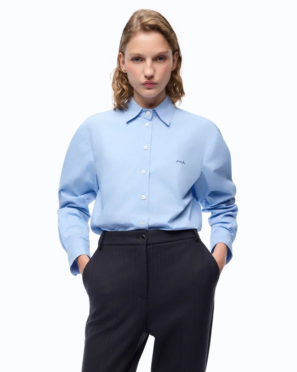 Camicia boxy in popeline Pinko