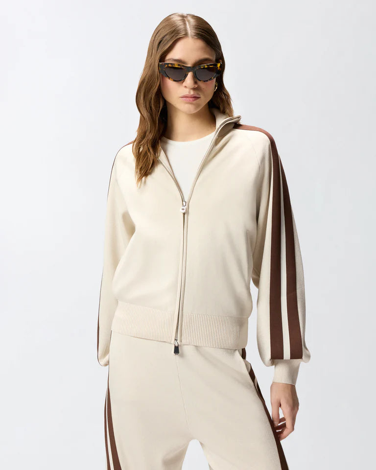 Felpa con zip e logo Love Birds Pinko