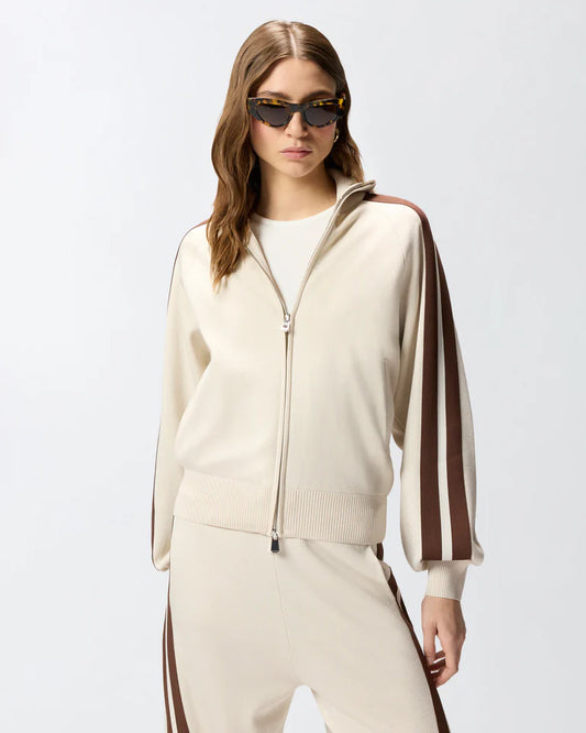 Felpa con zip e logo Love Birds Pinko