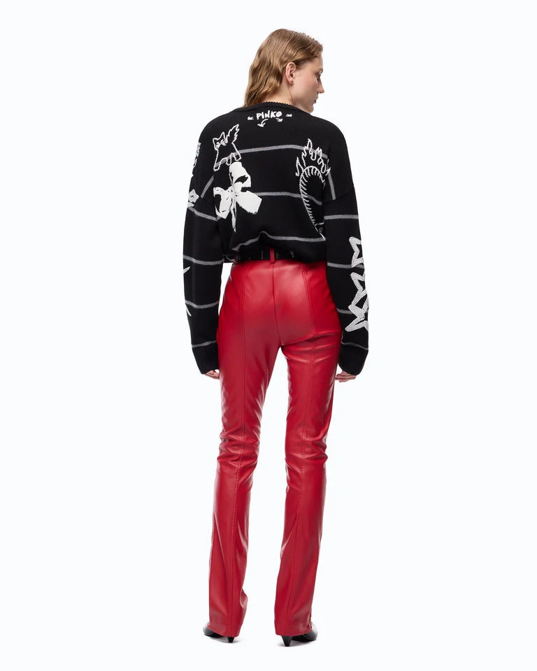 Maglia in lana merino Quiet Is The New Punk Pinko