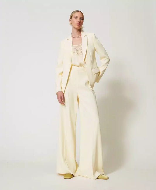 Pantaloni a palazzo in crêpe fluido TwinSet