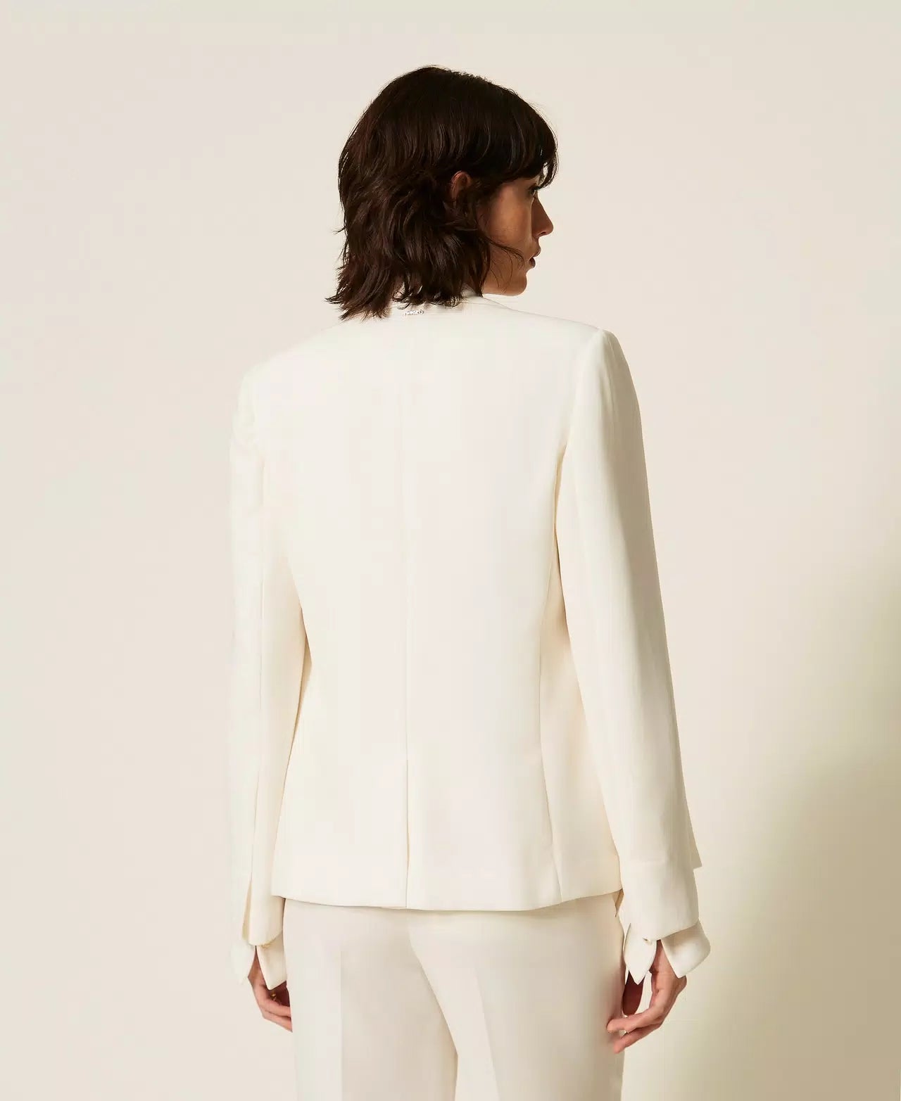 Giacca blazer in crêpe con bottone a cuore Twinset