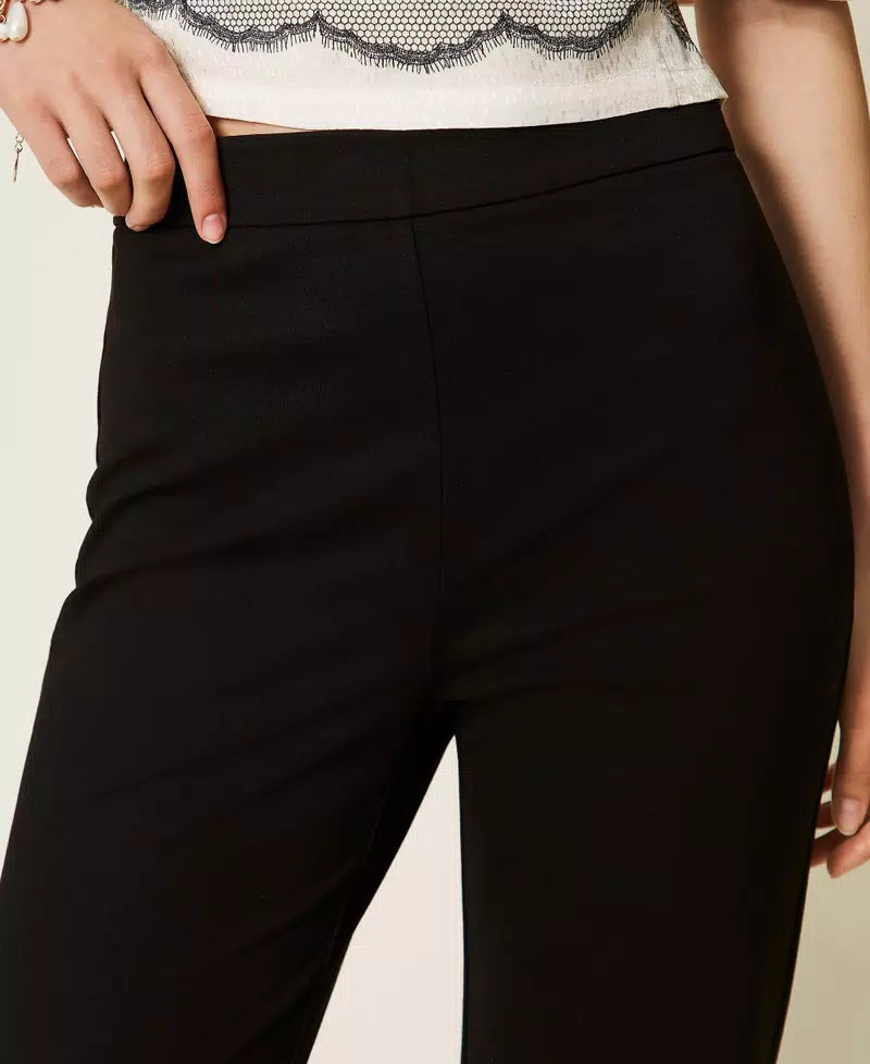 Pantaloni flare con piega Twinset