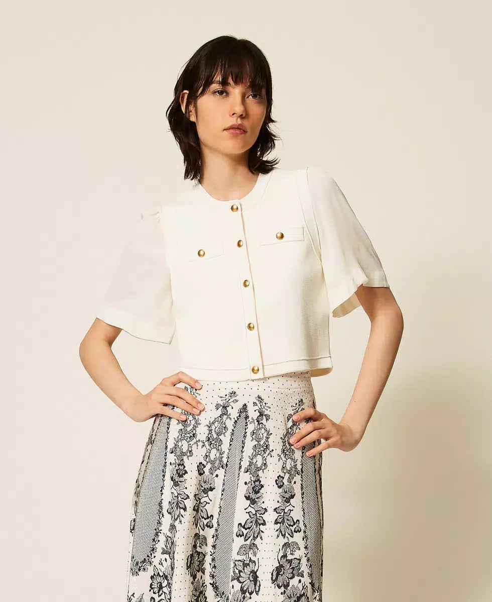Cardigan in maglia con bottoni in metallo TwinSet