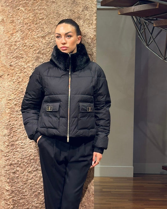 Piumino over con zip Fracomina