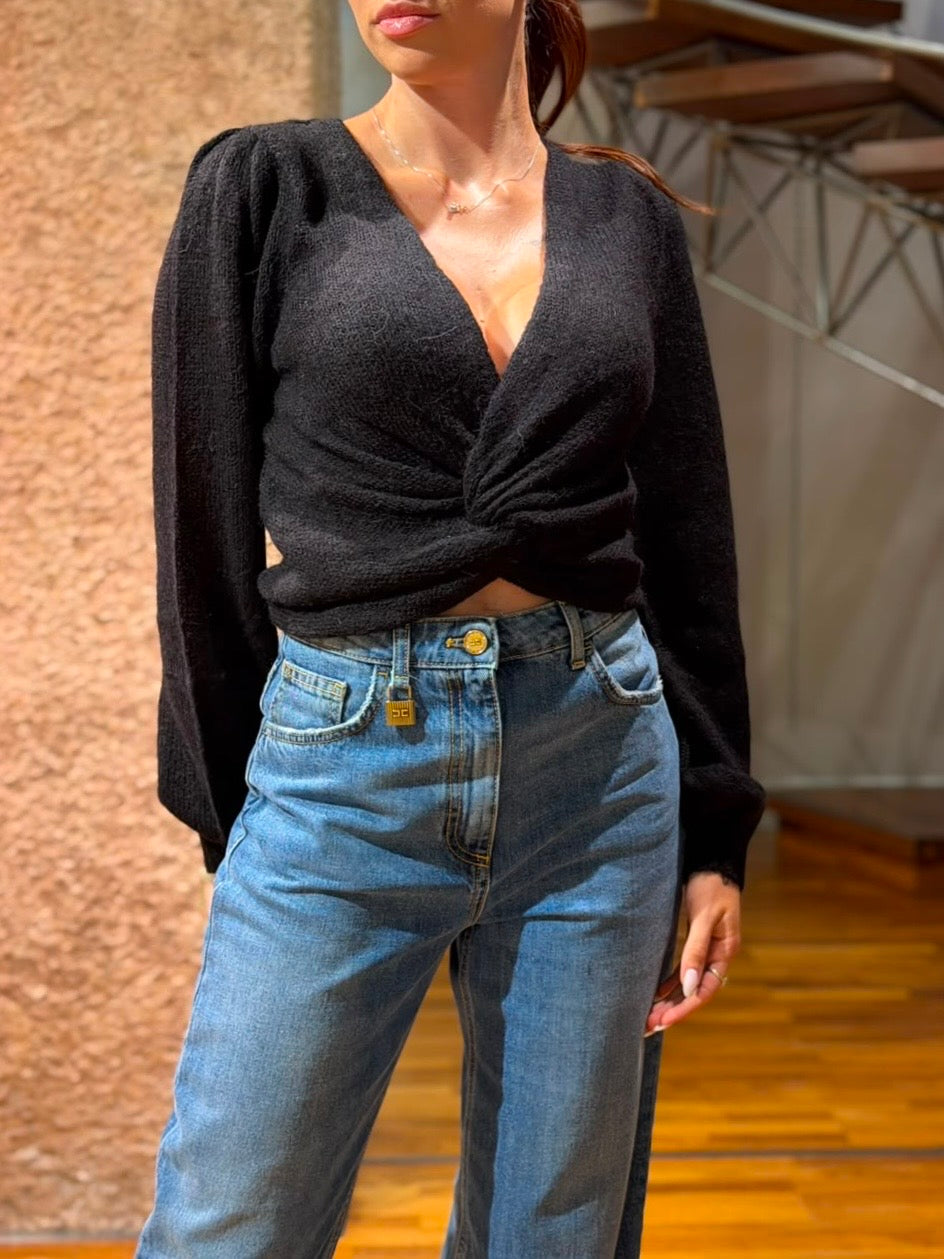 Maglia-coprispalle doppio uso con incrocio TwinSet