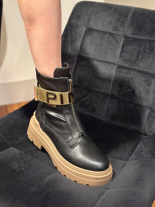 Stivali platform con logo lettering PINKO