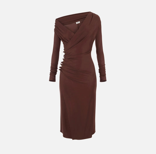 Abito in jersey con bottoni gioiello AB82257E2 Elisabetta Franchi