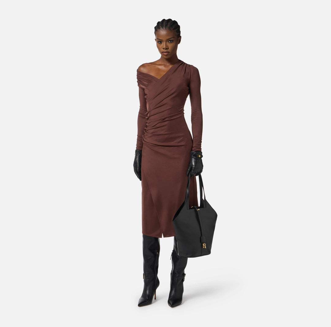 Abito in jersey con bottoni gioiello AB82257E2 Elisabetta Franchi