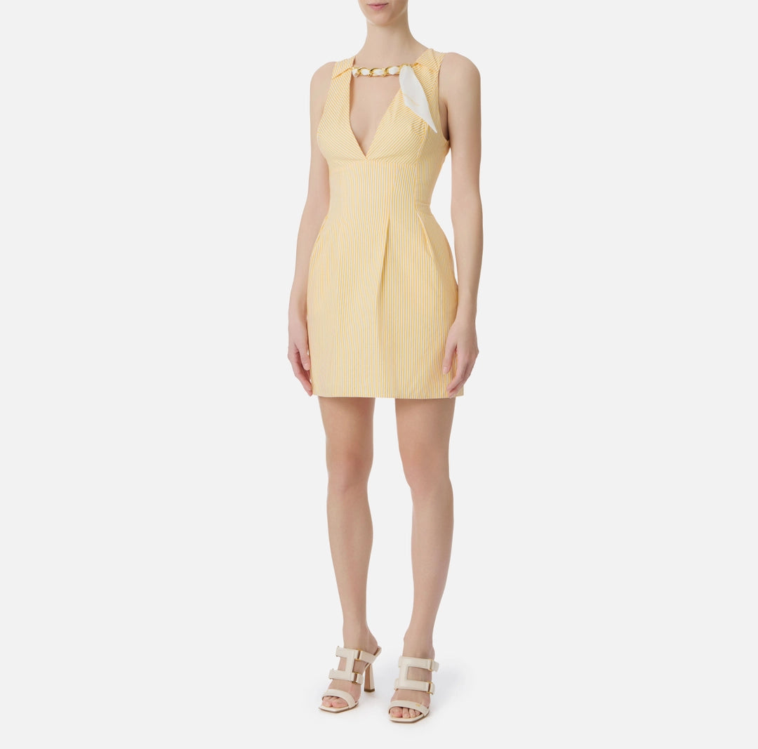 Miniabito con foulard gioiello AB95762E2 Elisabetta Franchi