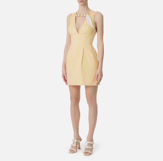 Miniabito con foulard gioiello AB95762E2 Elisabetta Franchi