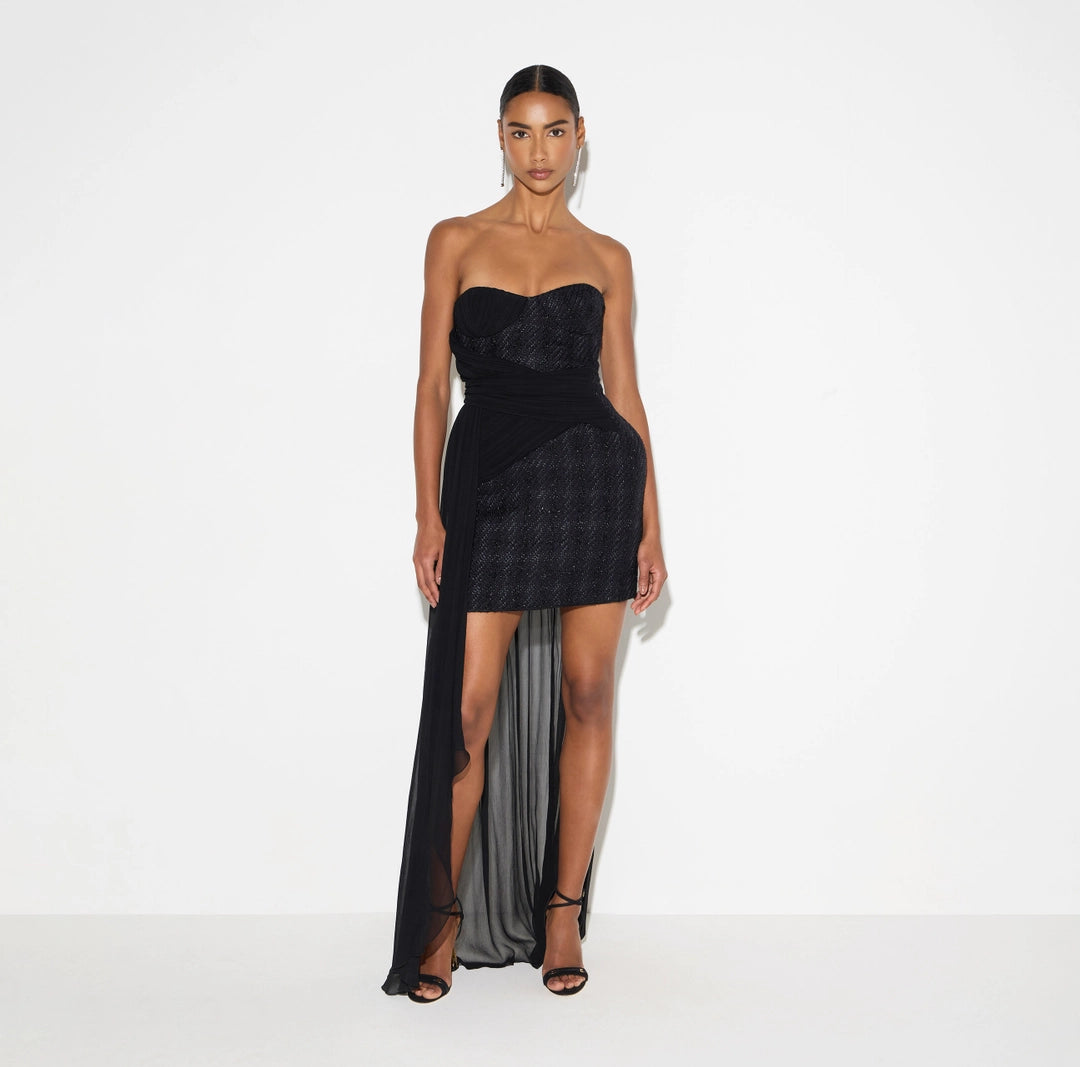 Mini abito in tweed con fusciacca AB99967E2 Elisabetta Franchi