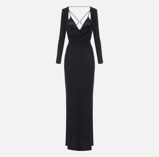 Abito Red Carpet in jersey crêpe fluido ABR0356E2 Elisabetta Franchi
