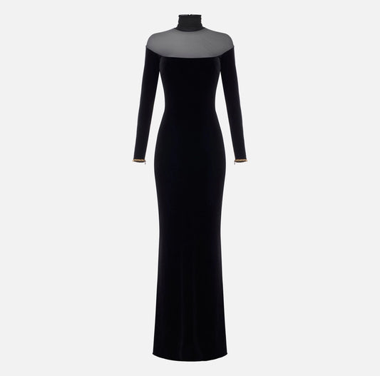 Abito Red Carpet in velluto e jersey ABR4257E2 Elisabetta Franchi