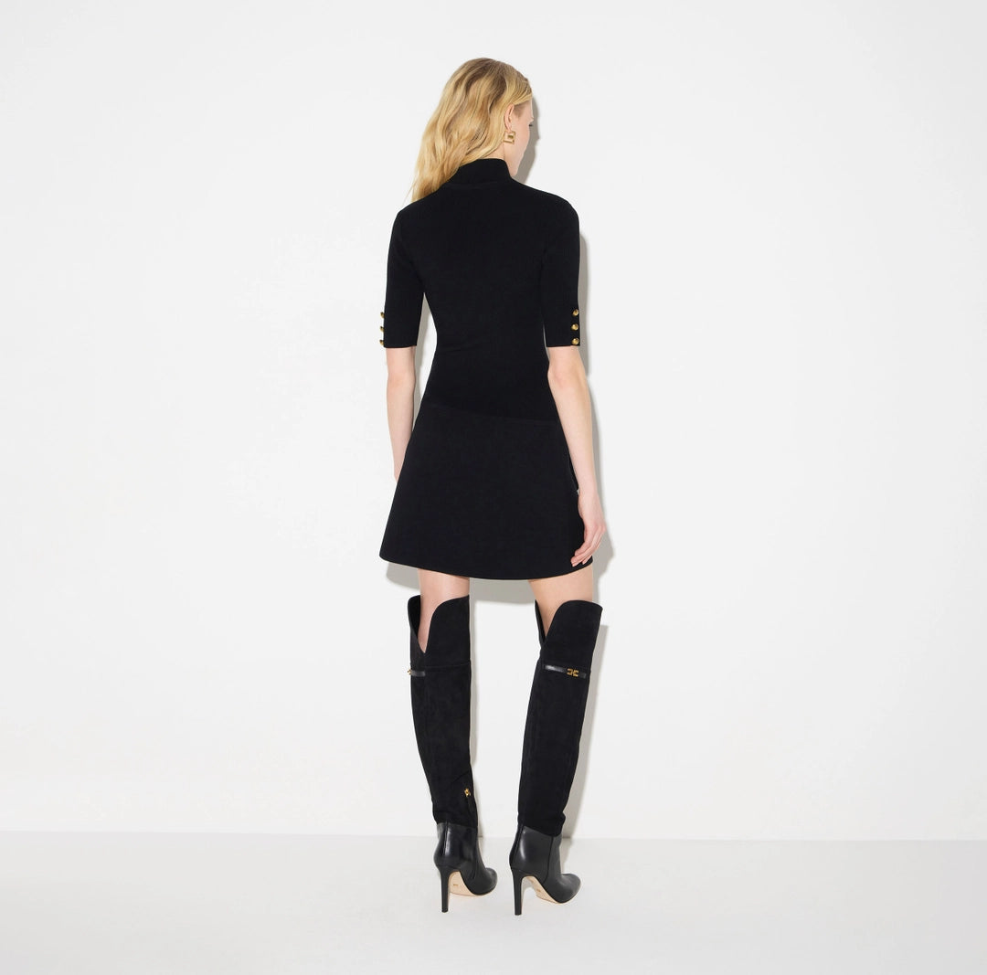 Mini abito in maglia con bottoni gioiello AM04S66E2 Elisabetta Franchi