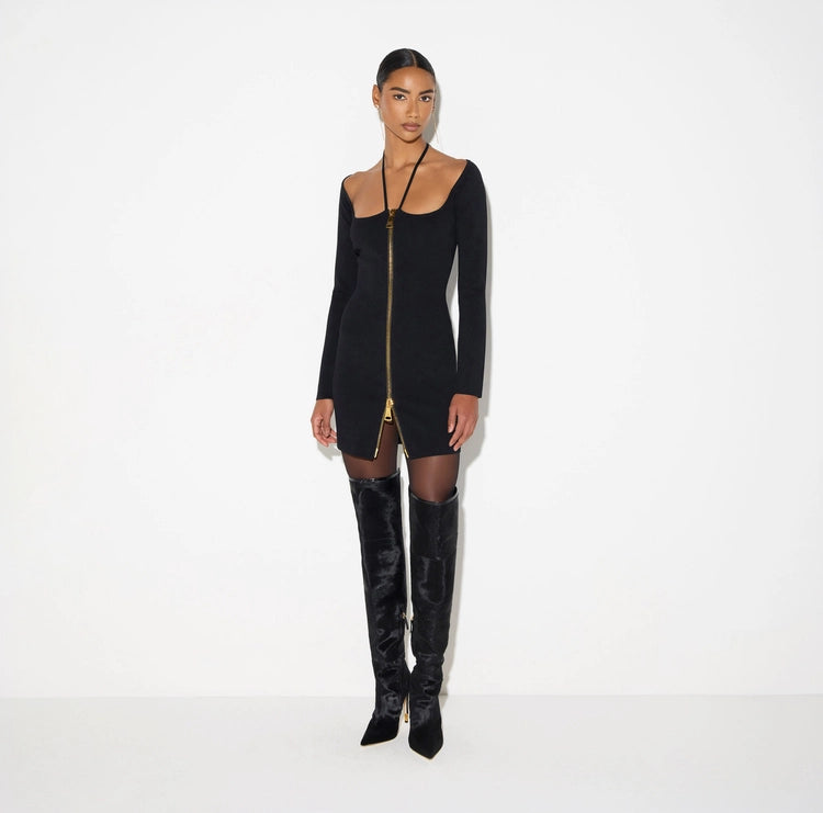 Mini abito in maglia con lacci AM06B66E2 Elisabetta Franchi