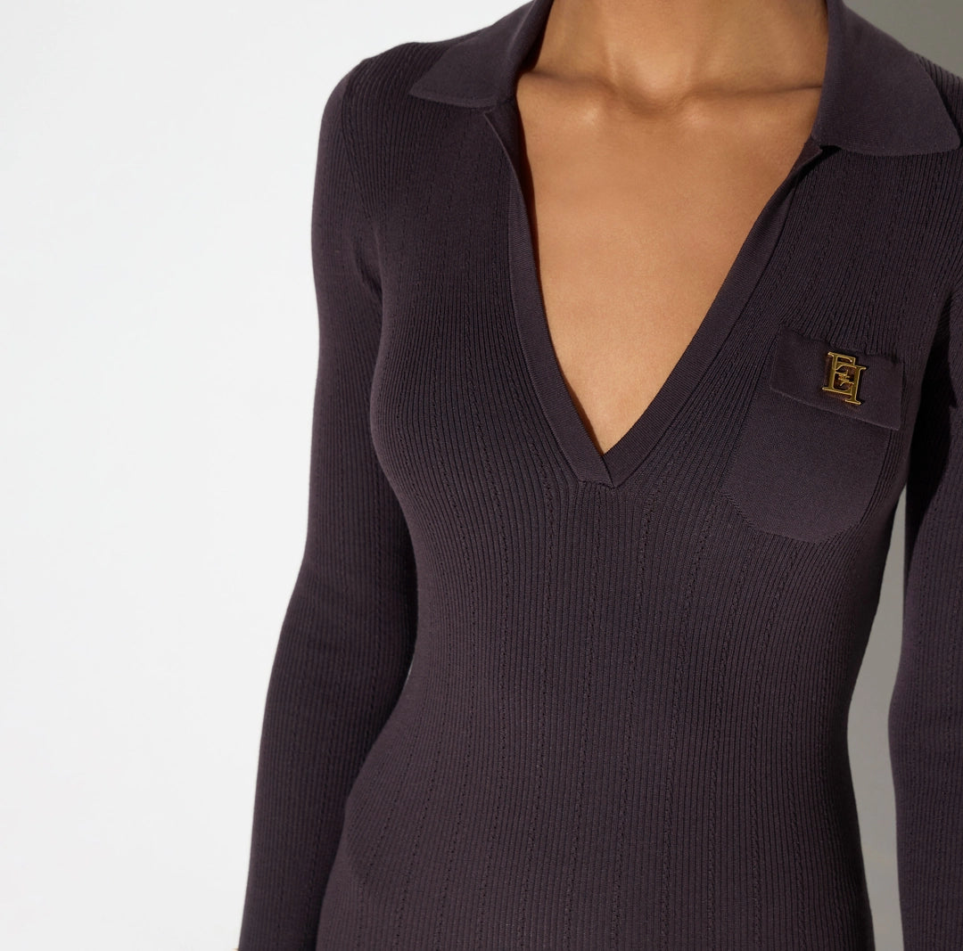 Abito in maglia con ricami à jour AM08B66E2 Elisabetta Franchi