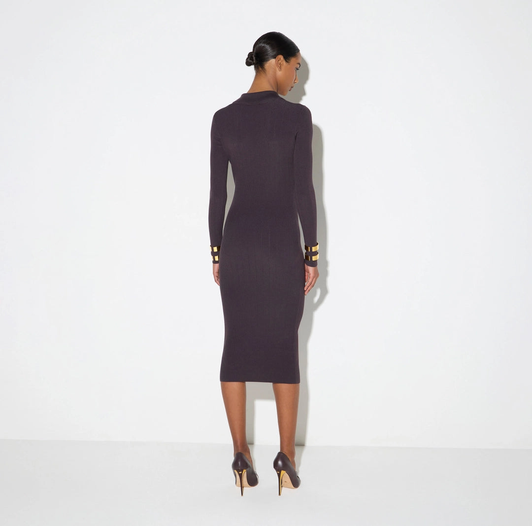Abito in maglia con ricami à jour AM08B66E2 Elisabetta Franchi
