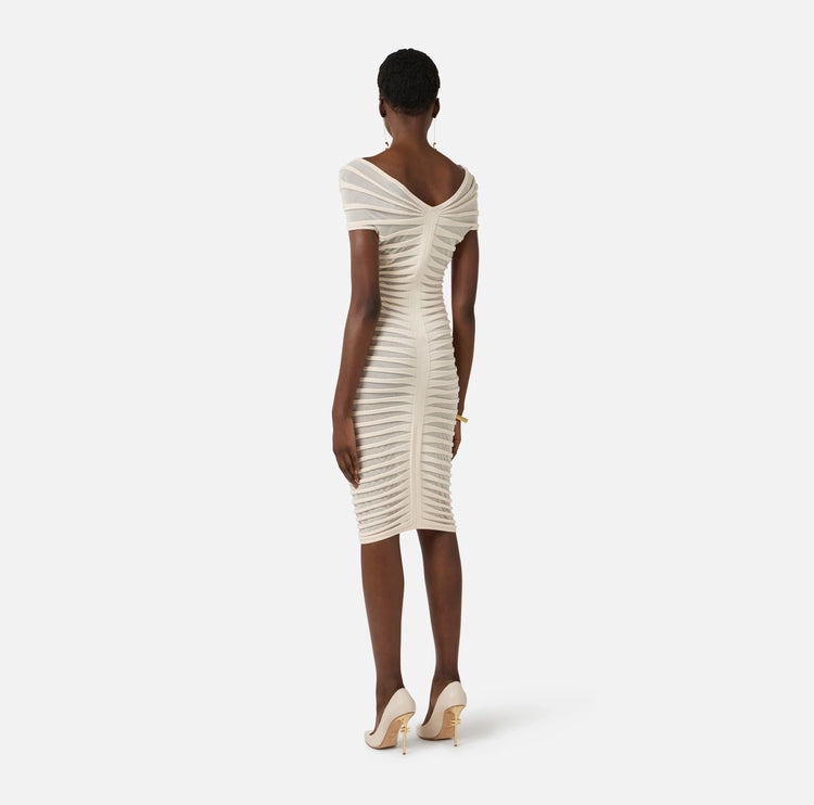 Abito in filato di cotone e viscosa AM26T62E2 Elisabetta Franchi