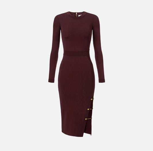 Abito in maglia di viscosa con gemelli gioiello AM28S57E2 Elisabetta Franchi