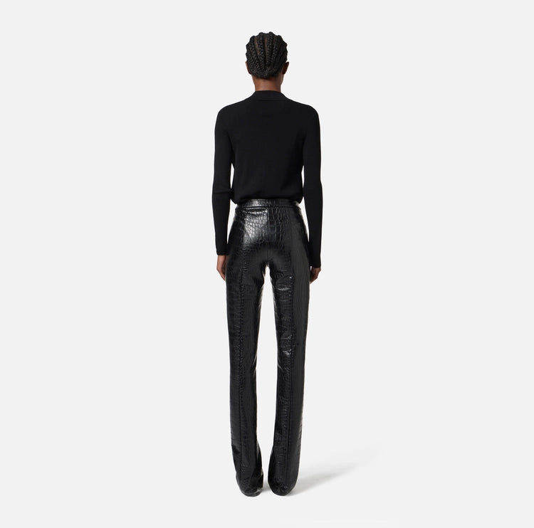 Body in maglia di viscosa e seta con catena BK75B56E2 Elisabetta Franchi