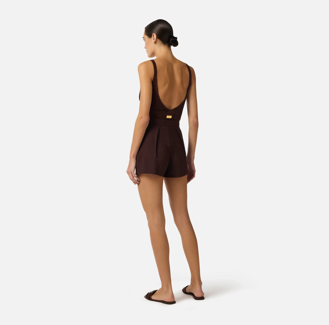 Body in maglia traforata BK80W61E2 Elisabetta Franchi