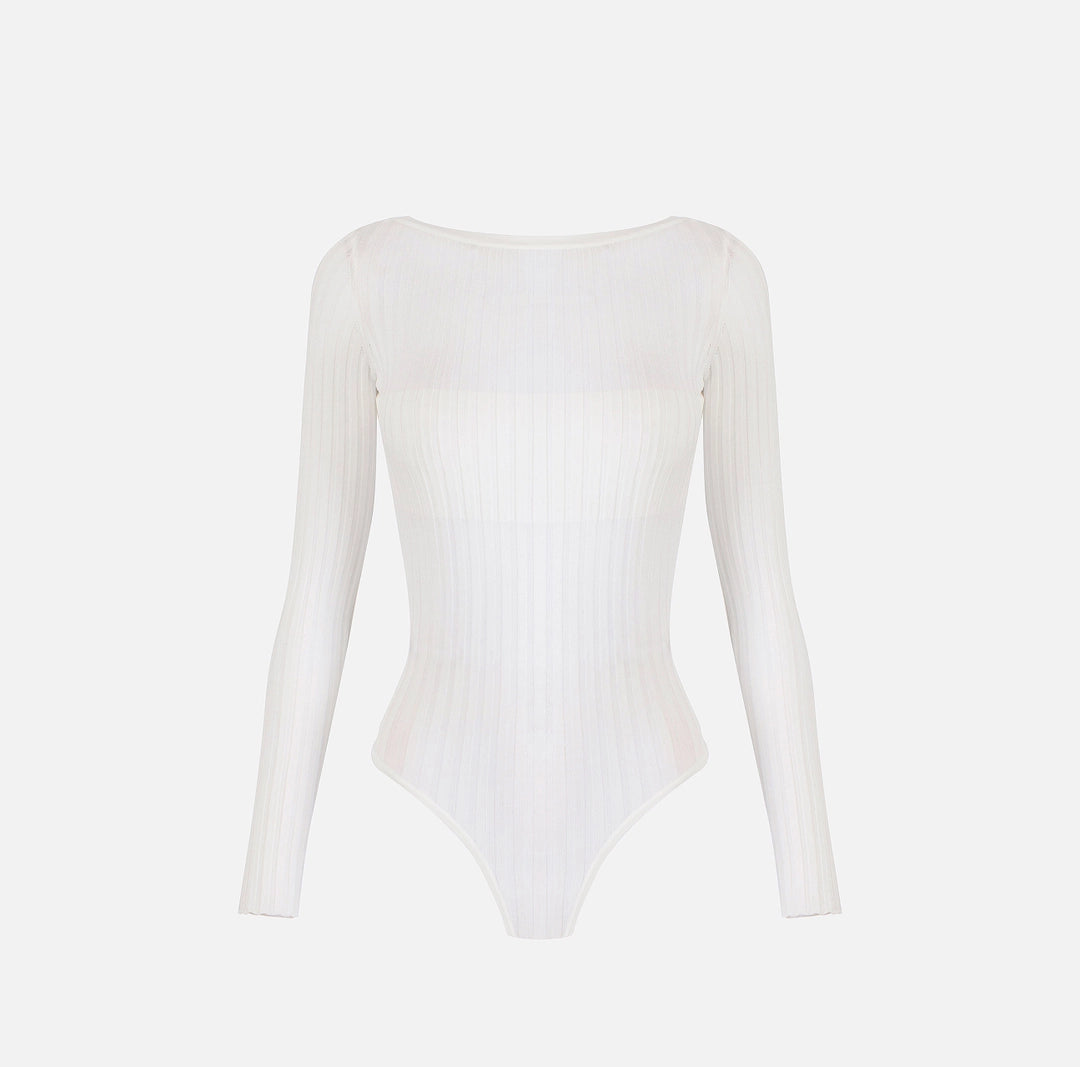 Body in maglia con trasparenze BK84S62E2 Elisabetta Franchi