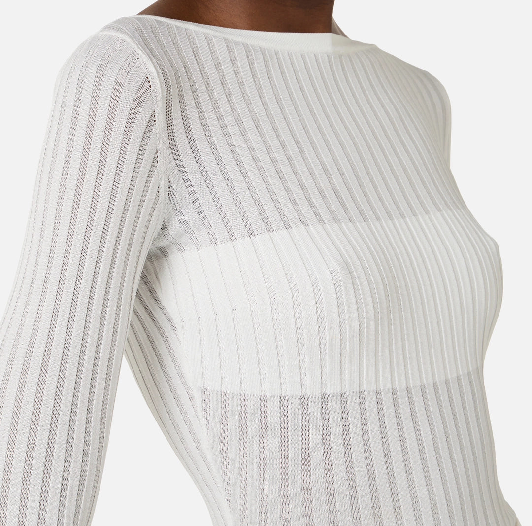 Body in maglia con trasparenze BK84S62E2 Elisabetta Franchi