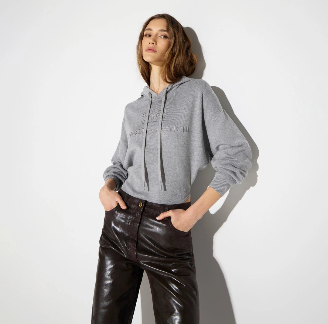 Body in maglia con cappuccio BK87S66E2 Elisabetta Franchi
