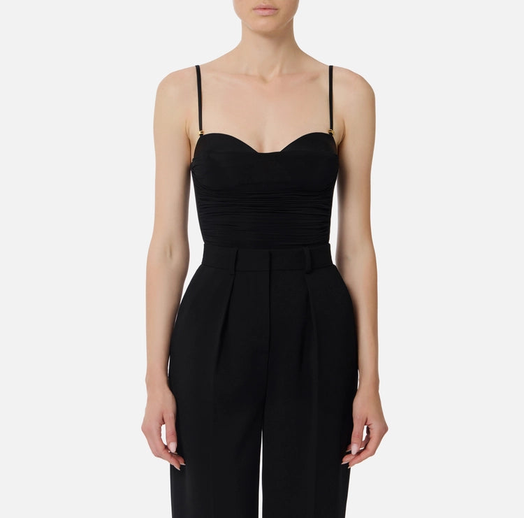 Body in jersey stretch con drappeggi BO00456E2 Elisabetta Franchi