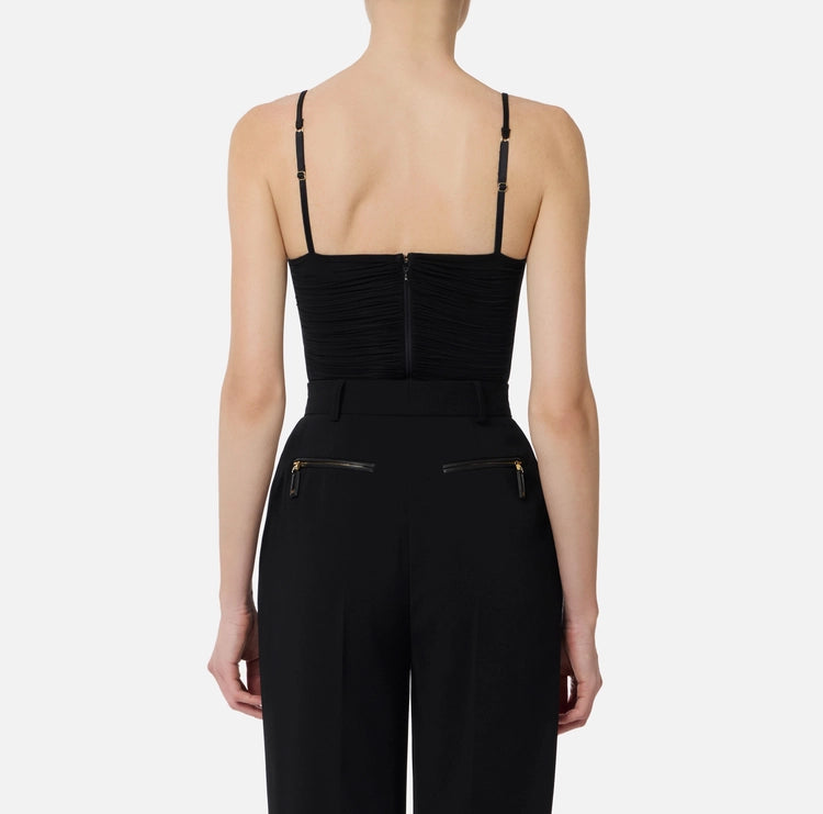 Body in jersey stretch con drappeggi BO00456E2 Elisabetta Franchi