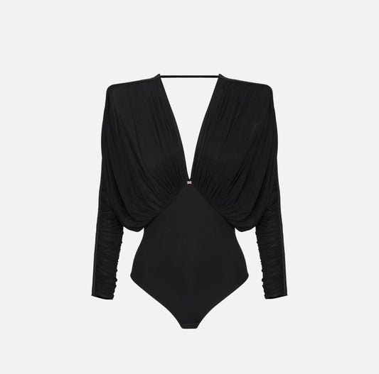Body in jersey stretch con drappeggi BO00556E2 Elisabetta Franchi