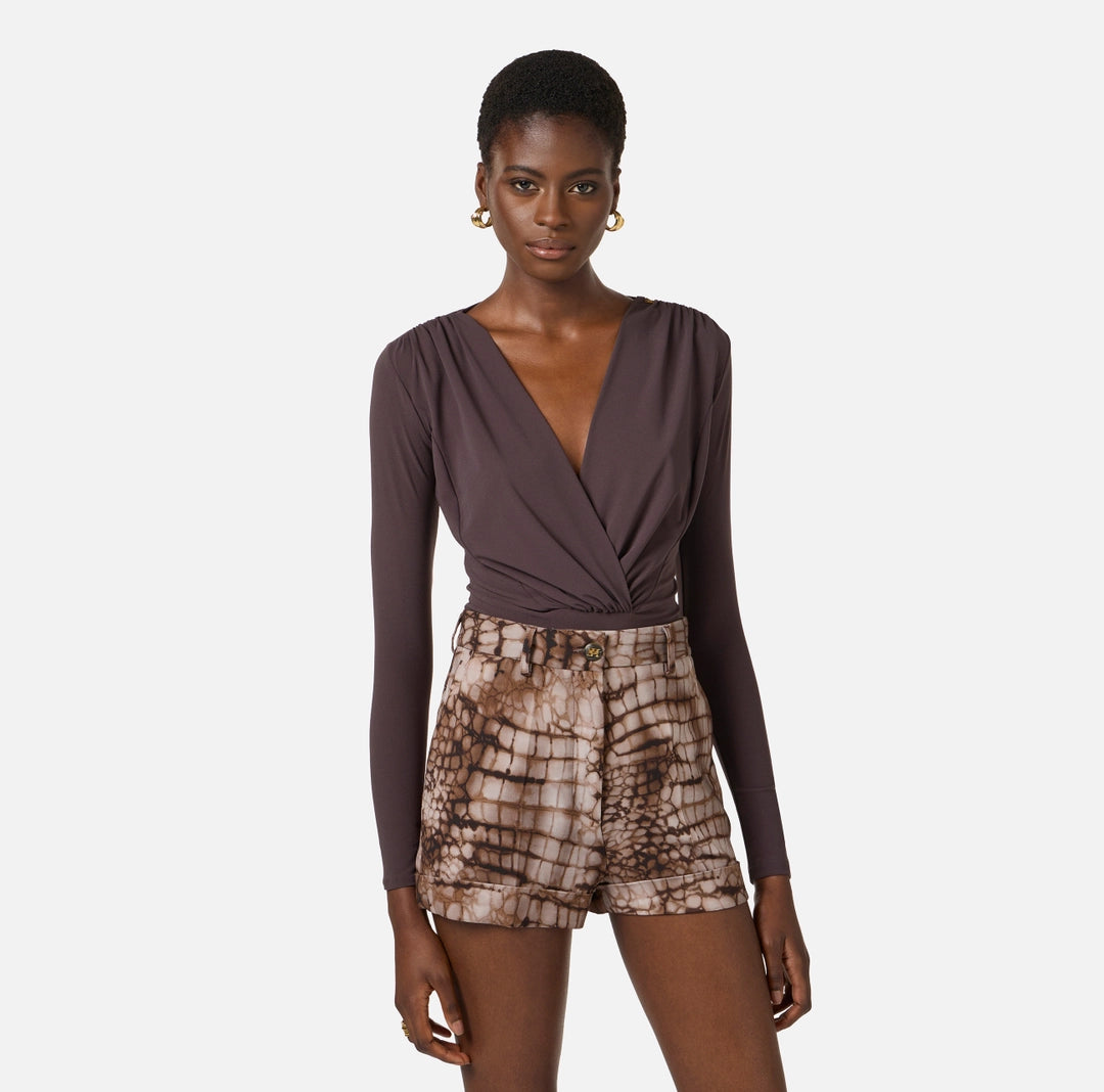 Body in georgette stretch BO03162E2 Elisabetta Franchi