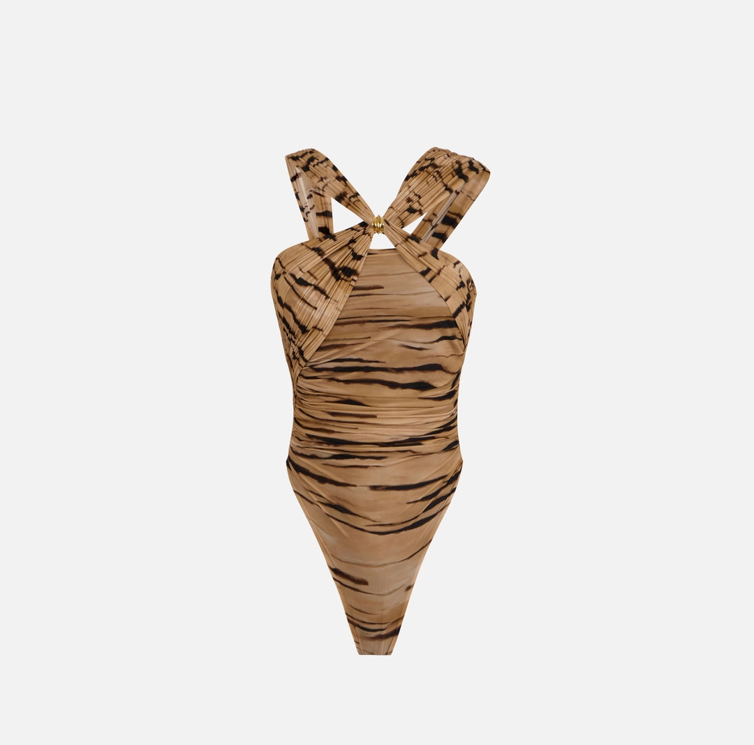 Body in jersey con stampa tigre BO03362E2 Elisabetta Franchi