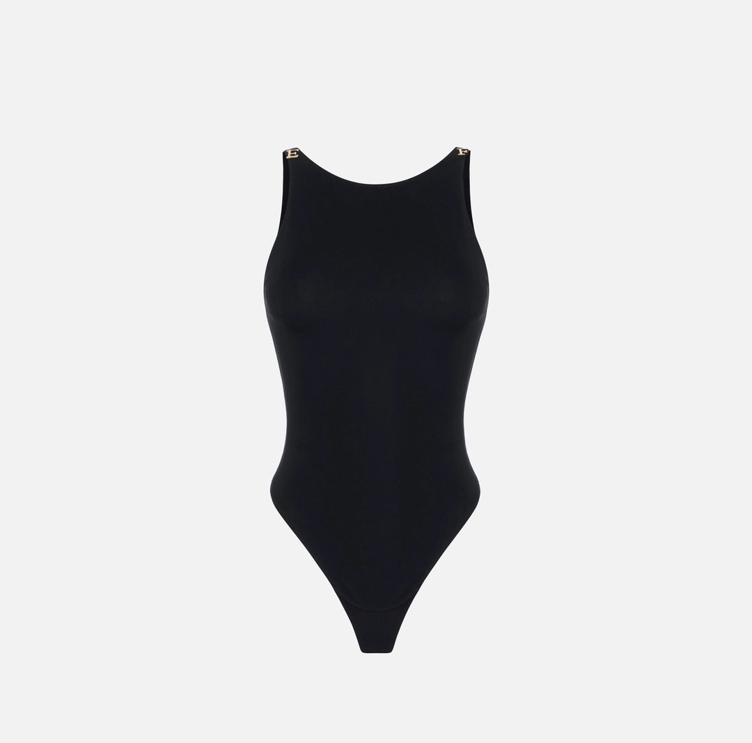 Body in jersey crêpe con loghi gioiello BO05067E2 Elisabetta Franchi