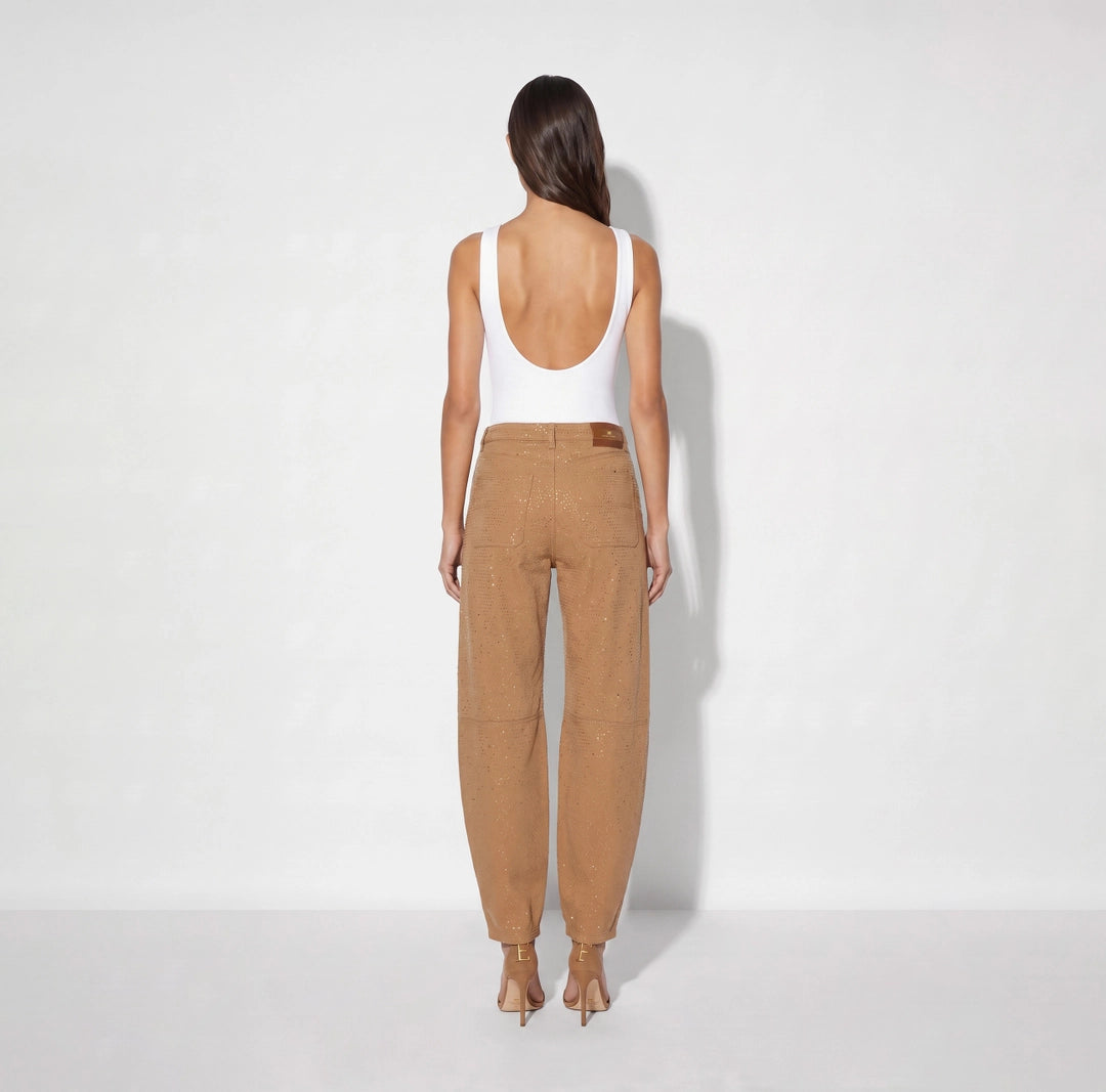 Body in jersey crêpe con loghi gioiello avorio BO05067E2 Elisabetta Franchi