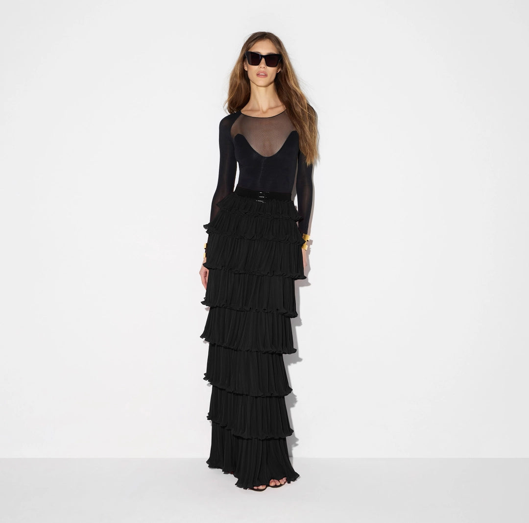 Body in jersey stretch e tulle BO05667E2 Elisabetta Franchi
