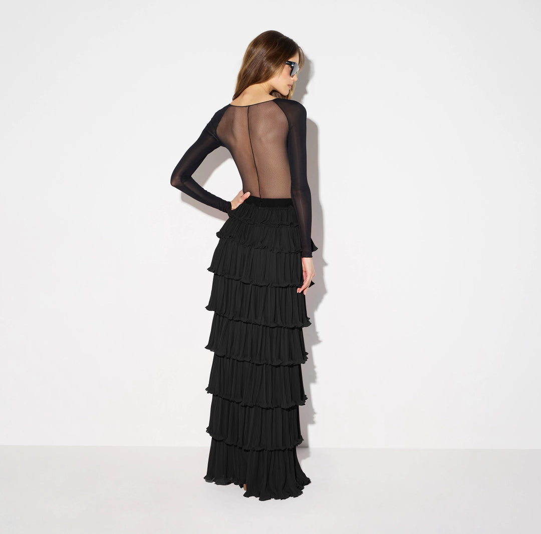 Body in jersey stretch e tulle BO05667E2 Elisabetta Franchi