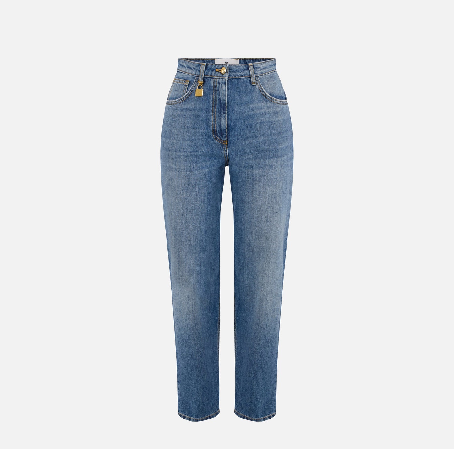 Jeans a ovetto con lucchetto gioiello PJ27D61E2 Elisabetta Franchi