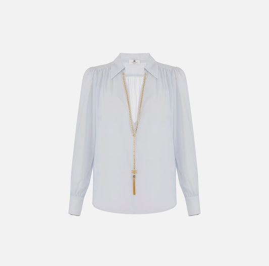 Camicia in georgette con collana CA13357E2 Elisabetta Franchi